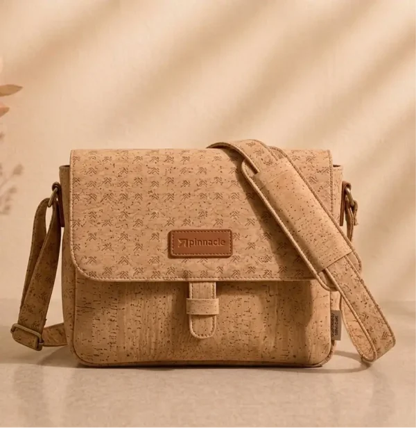 Eco Friendly Cork Sling Messenger Bag