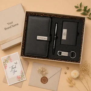 Hamper with Mini Diary, Pen, Keychain & Card Holder